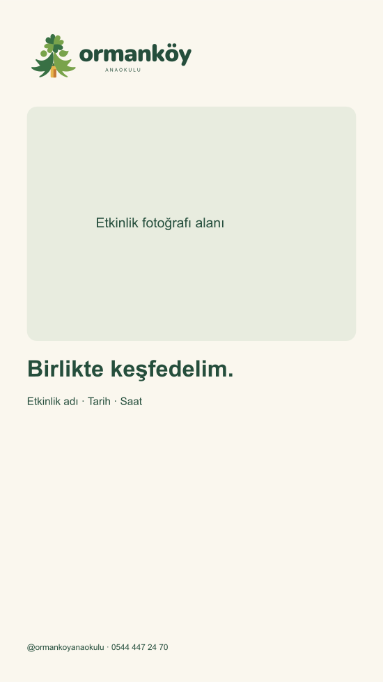 Dikey hikâye şablon önizlemesi